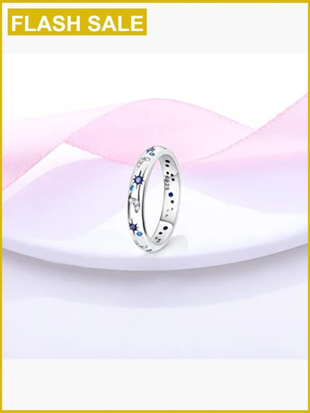 Sterling Silver Stackable Eternity Ring for Women